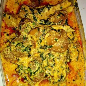 Egusi (with efo)